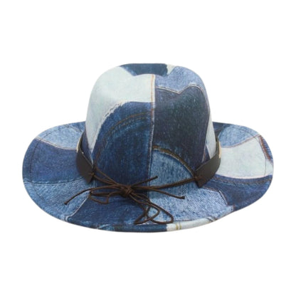 Jean Print Cowgirl Hat For Women Men