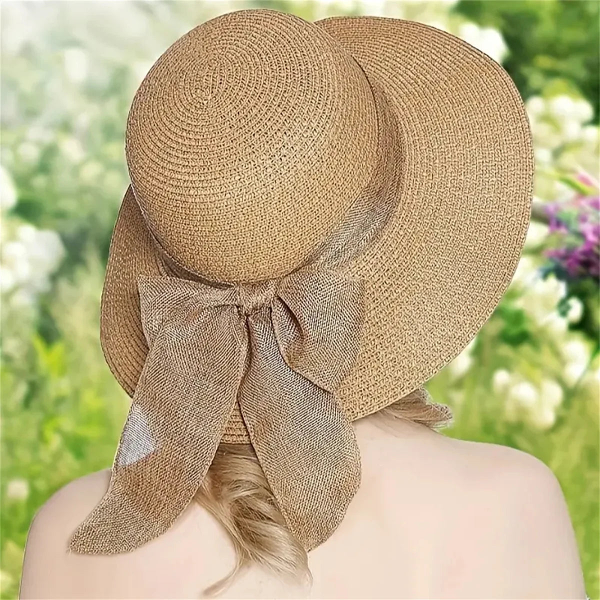 Women's Beach Set - Khaki Beige Sun Hat