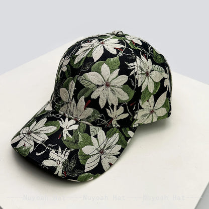 New Women Chic Flower Retro Baseball Hats
