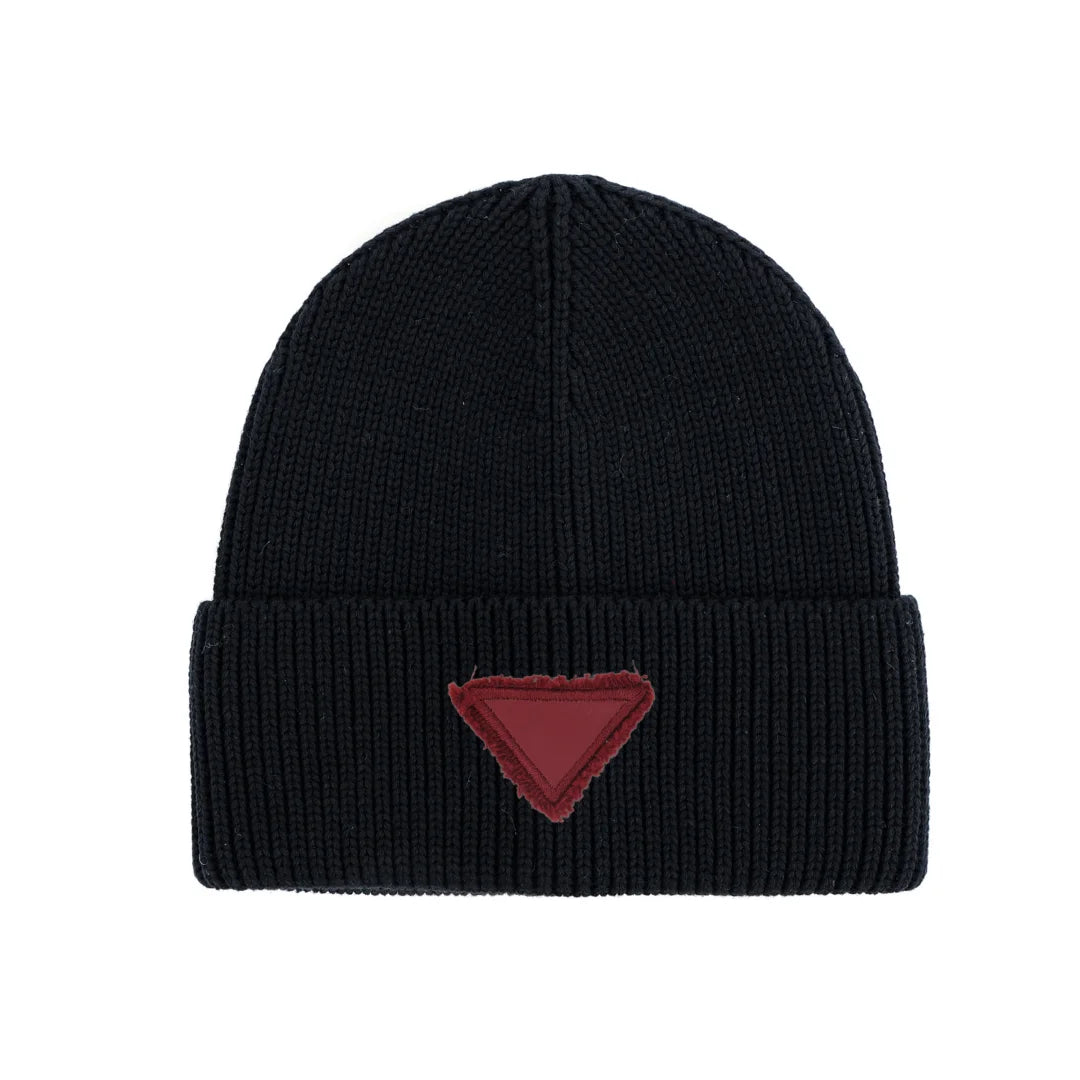 Winter Cotton Knitted Beanies Leather Heart Outdoor Hat Children Hats
