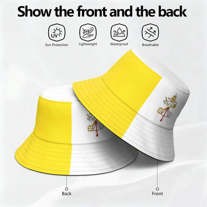 Vatican City State Fisherman Hats Custom Made Name Team Logo Bucket Cap