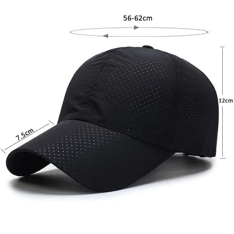 Hat Men Spring Summer Solid Color Mesh Cap Baseball Cap
