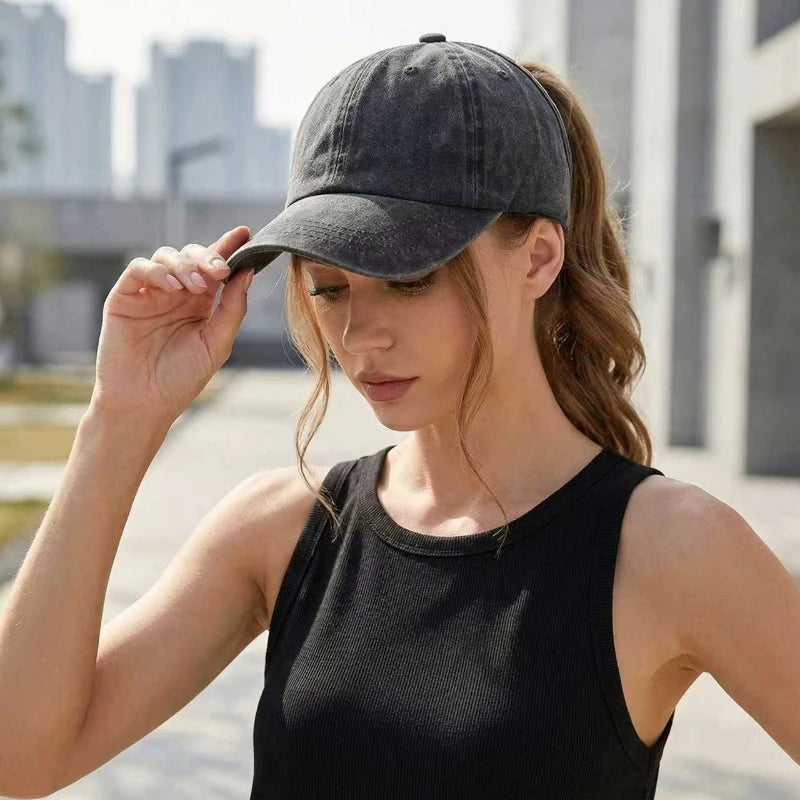 Retro Washed Backless Baseball Cap