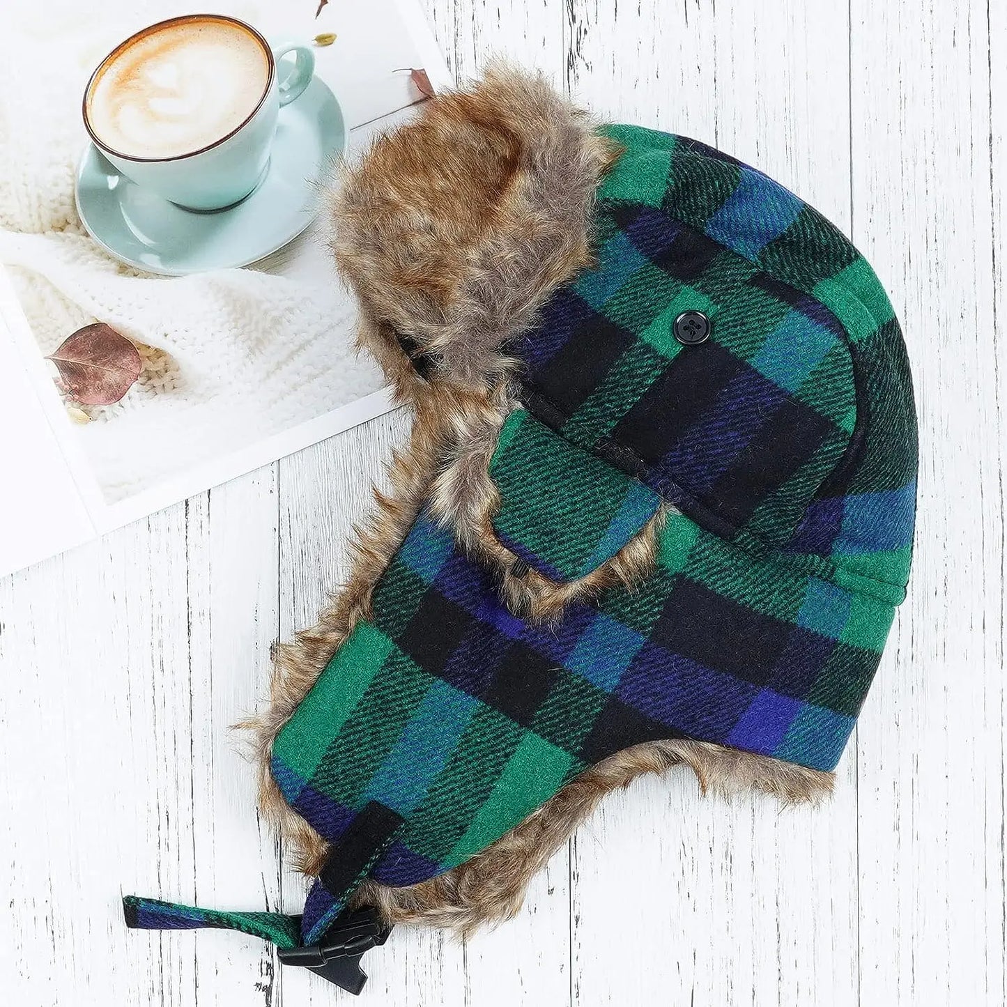 Lumberjack Plaid Aviator Trapper Hat