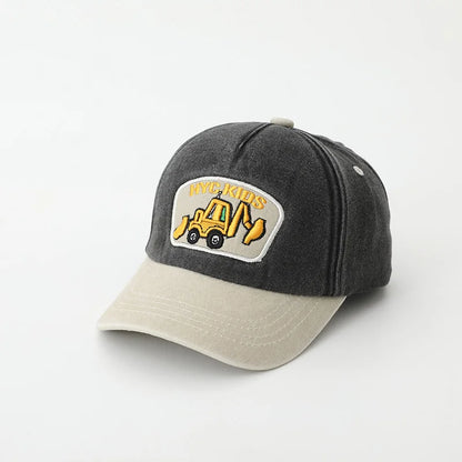 Fashion Letter Children Baseball Hat Solid Color Baby Peaked Cap