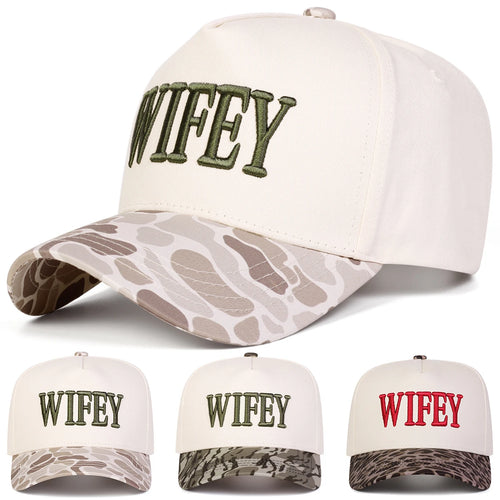 Unisex Wifey Embroidery Baseball Caps Spring Autumn