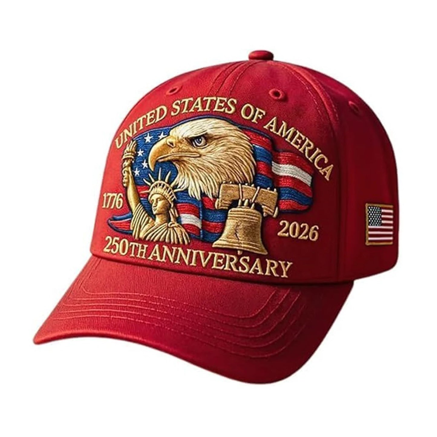 Breathable Patriotic Baseball Cap US 250th Anniversary Cap Retro Washed Versatile Patriotic Cap