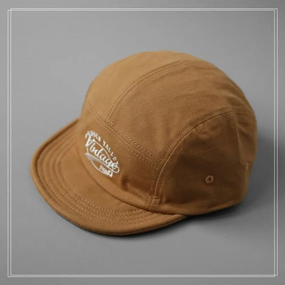 Casual Short Brim Baseball Cap 5-Panel Breathable Flat-Brimmed Sun Cap