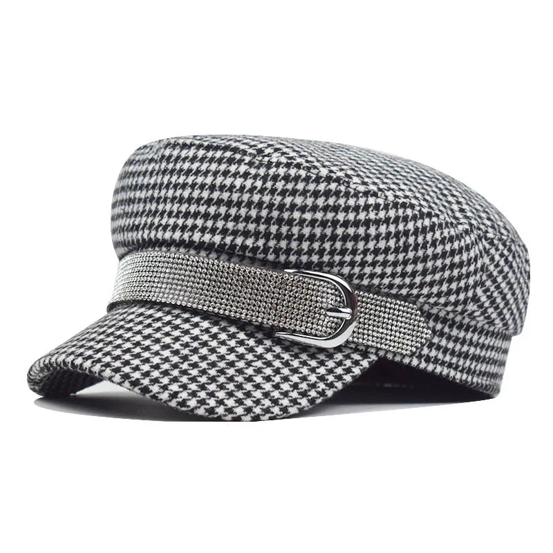 Women's Vintage Octagonal Beret, Newsboy Hat