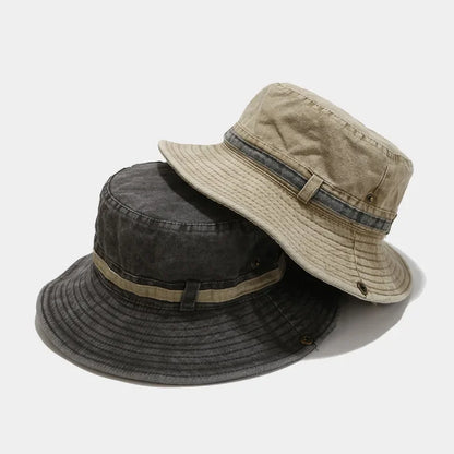 2024 Four Seasons Cotton Solid Bucket Hat Fisherman Hat