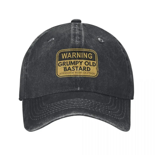 Warning Grumpy Old Bastard Approach Men Women Baseball Caps