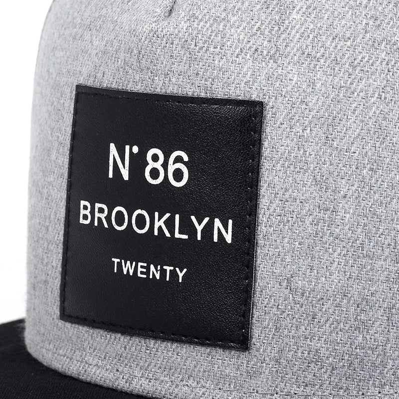 New Fashion N86 BROOKLYN Patch Snapback Hat Adjustable Cotton Tide Hip Hop Outdoor Sport Baseball Cap