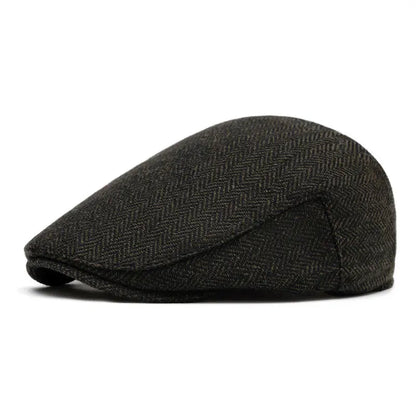 2024 Autumn And Winter Polyester Solid Warm Newsboy Caps