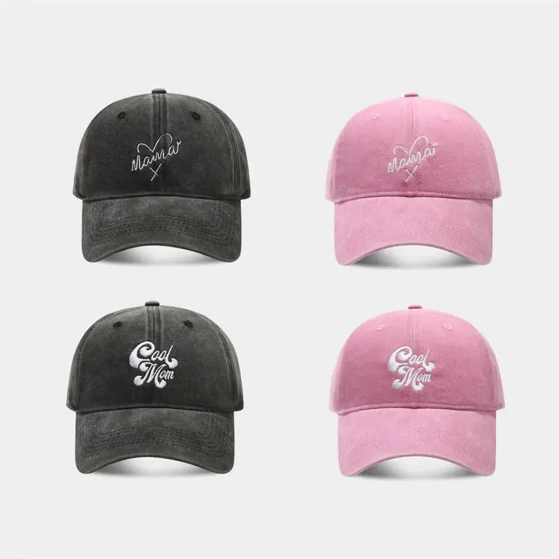 Four Seasons Cotton Geometric Embroidery Casquette Baseball Cap