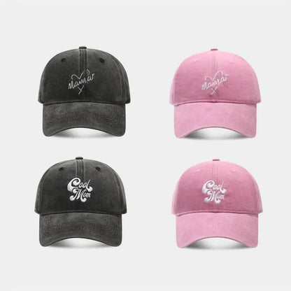 Four Seasons Cotton Geometric Embroidery Casquette Baseball Cap