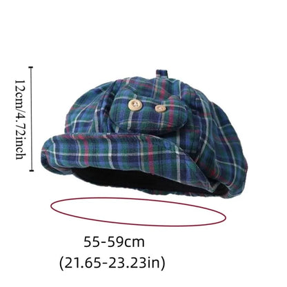 Retro Korean Style Japanese Button Hat Short Brim