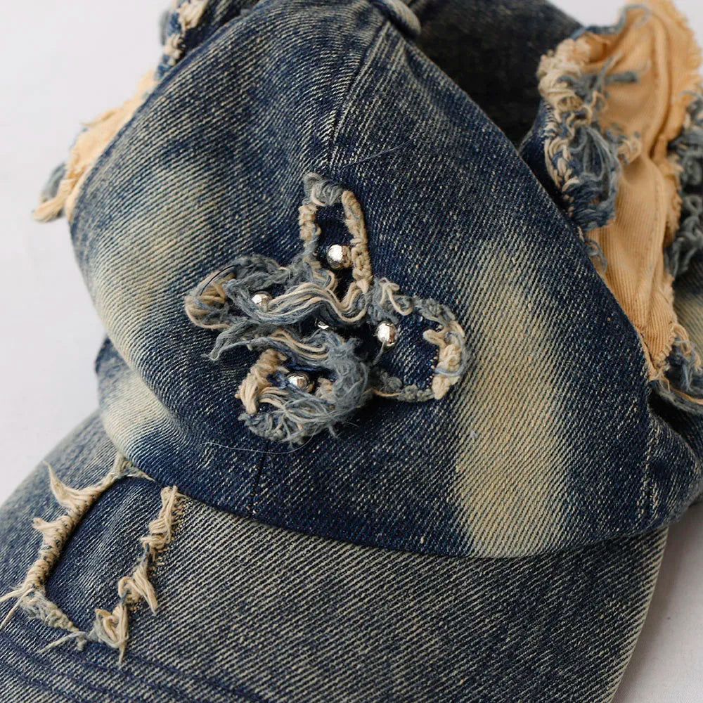 Y2k Wasteland Style Personalized Cowboy Perforated Baseball Cap