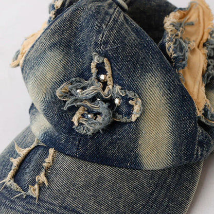 Y2k Wasteland Style Personalized Cowboy Perforated Baseball Cap
