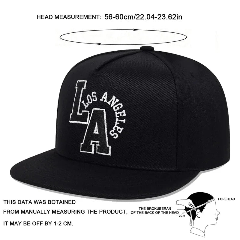 Letter Embroidery Baseball Cap Los Angeles Hip Hop Snapback Hat