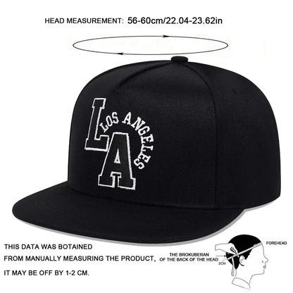 Letter Embroidery Baseball Cap Los Angeles Hip Hop Snapback Hat