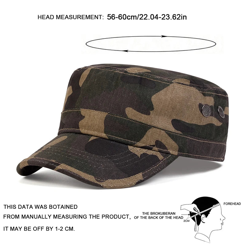 Unisex Camouflage With Pores Series Flat Top Baseball Caps