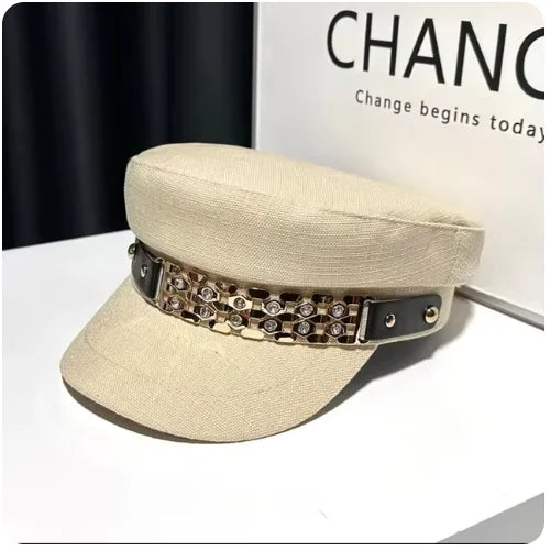 2026 Women Outdoor Warm Beret Hats Korean Octagonal Hat
