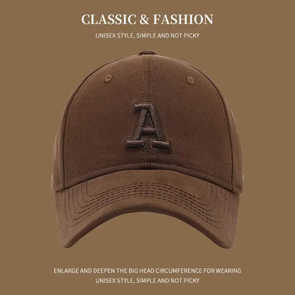 Classic A Letter Embroidery Baseball Cap for Women Men