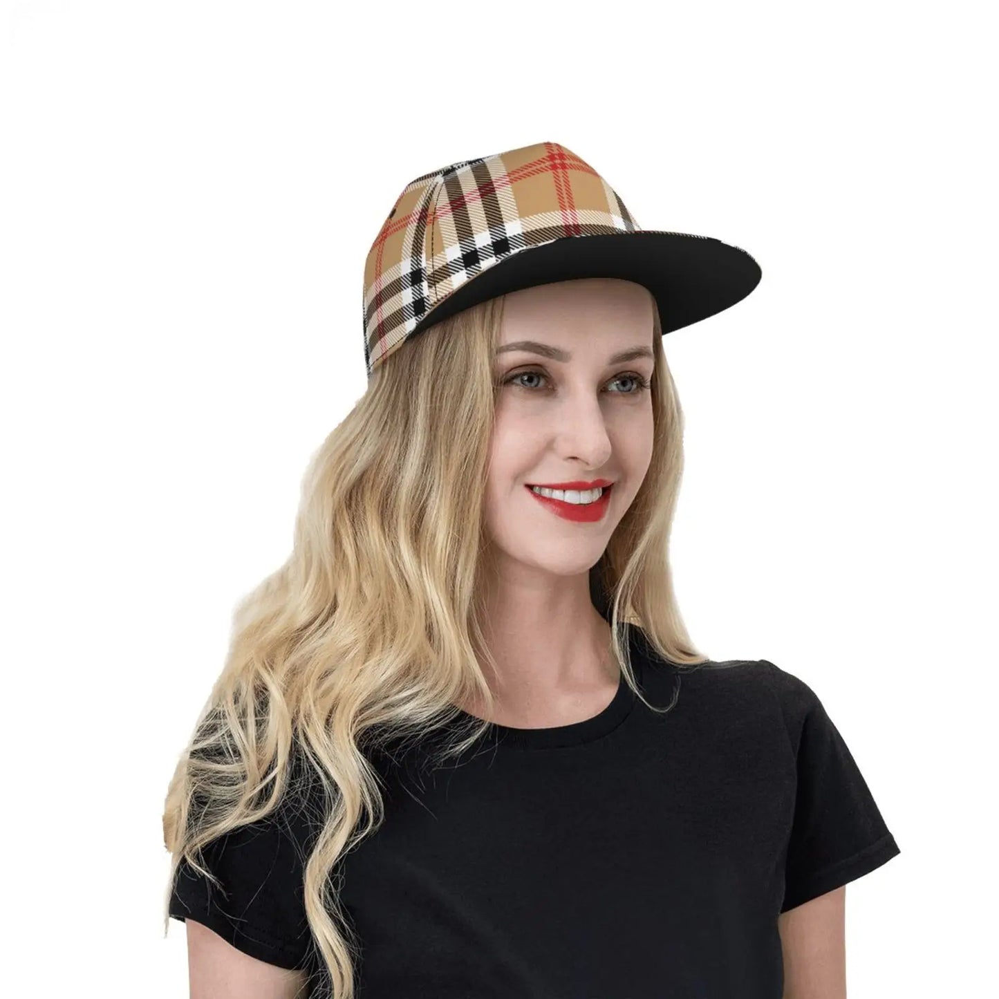 Unisex Check Stripe Retro Baseball Hats Outdoor