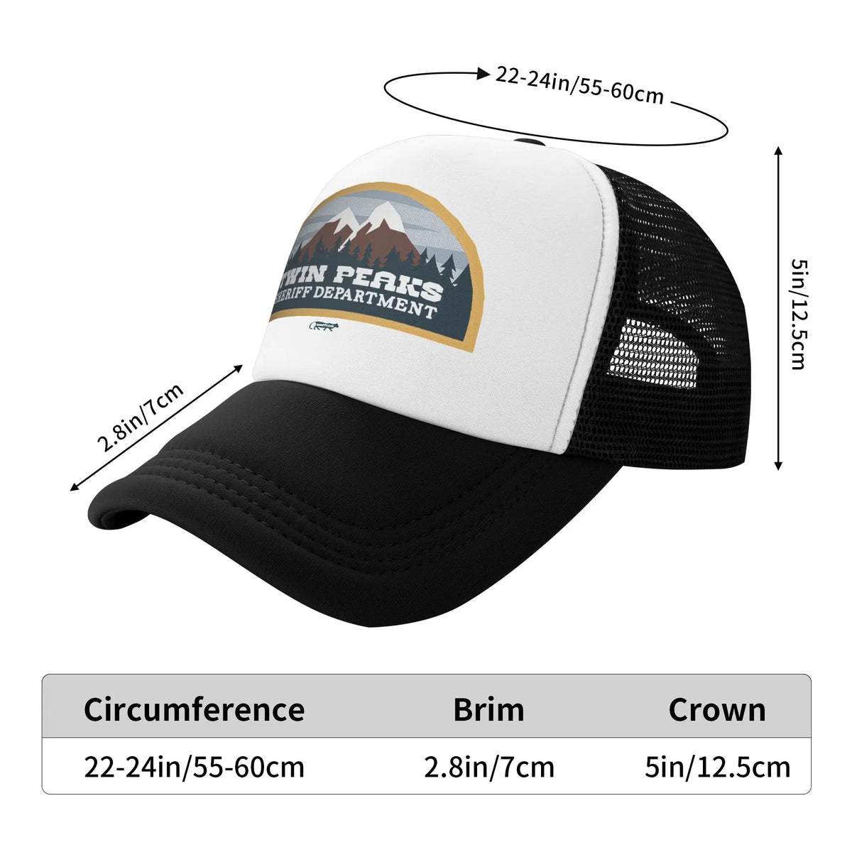 Hillbilly Twin Peaks Sheriff Department Baseball Cap