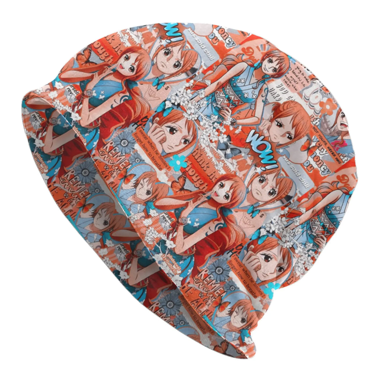 Nami Anime Comic Bonnet Hats  Hip Hop Knit Hat For Women Men