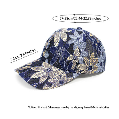 Fashion Women Lace Flower Baseball Caps