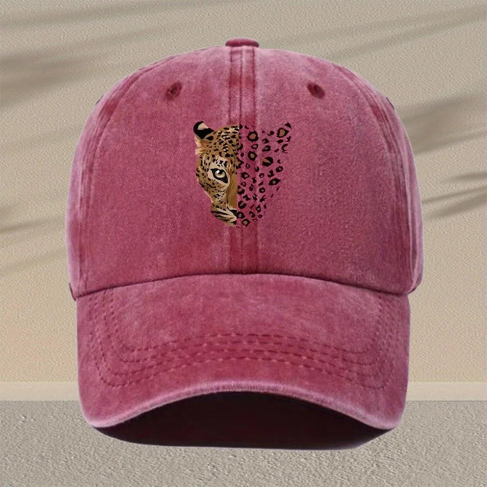 Men's Leopard Print Baseball Cap - Adjustable