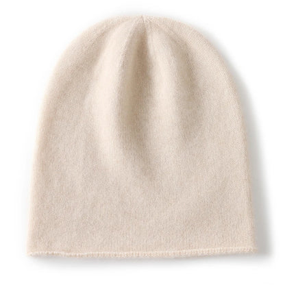 New Winter Cashmere Knitted Unisex Warm Hat High Quality Solid Leisure Sleeve Hat