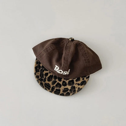 Cute Versatile Baby Baseball Cap Leopard Print Soft Visor Toddler Hat