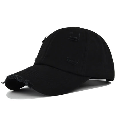 Fashionable Washed Baseball Cap, Worn-Out Duckbill Cap