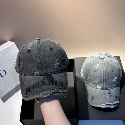 Men Women Broken Style Retro Letter Embroidery Baseball Hats