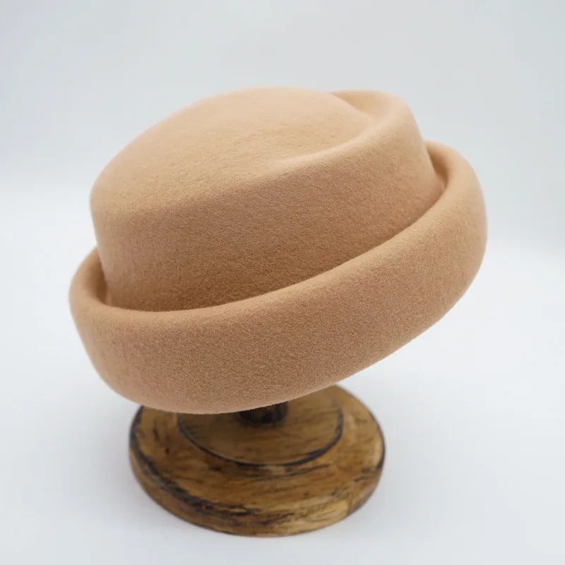 Japanese Retro White Black Brown Camel Wool Beret Women's Autumn And Winter