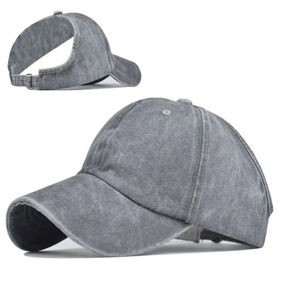 New Summer Women Custom Logo High Ponytail Baseball Cap