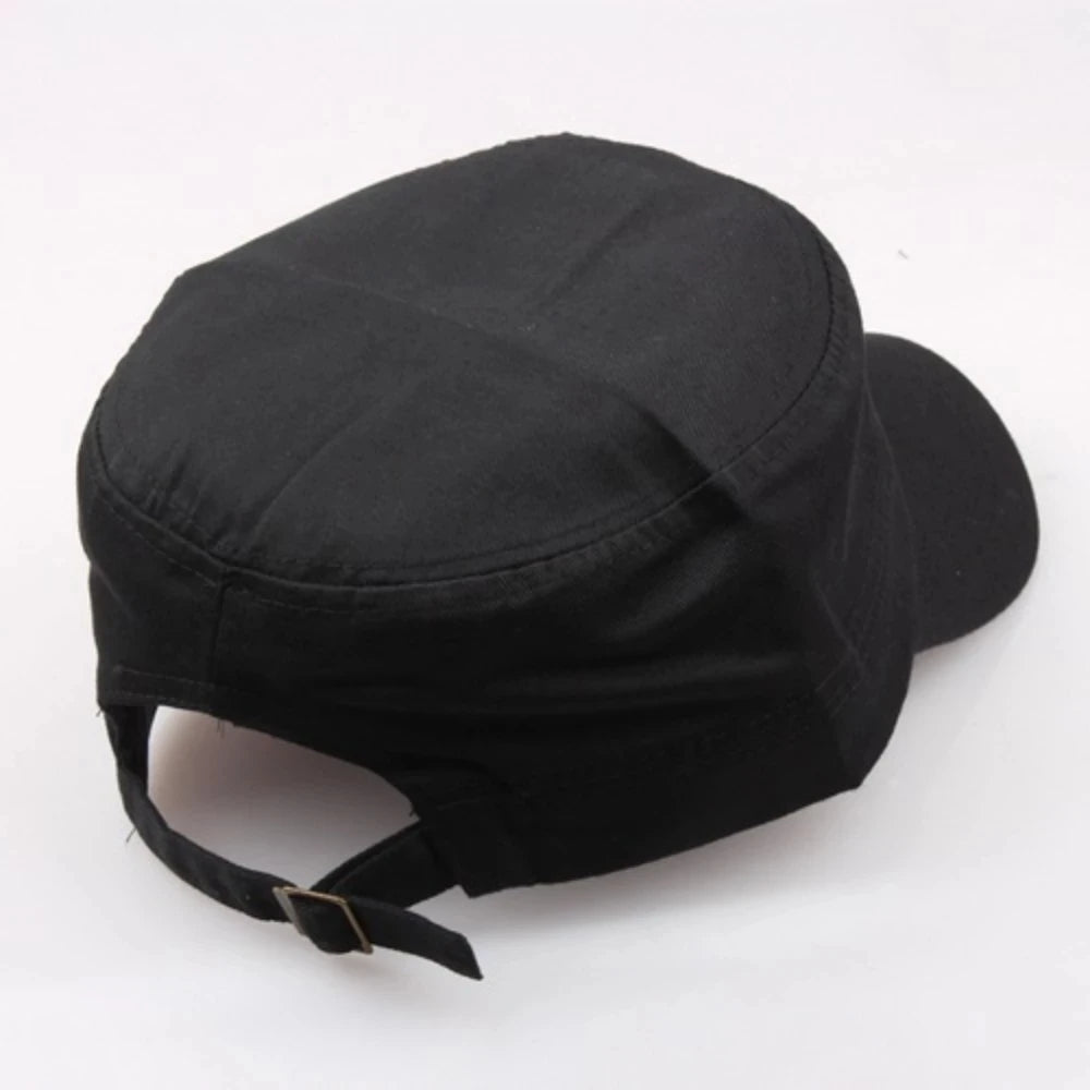 Men's Flat Top Army Baseball Cap Women Spring Solid Cotton Military Tactical Snapback