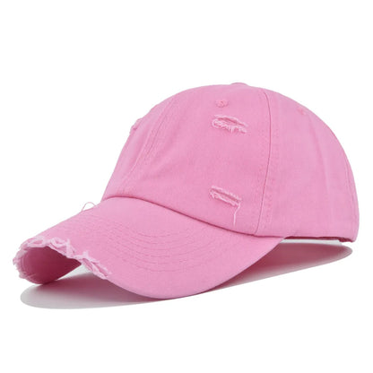 Fashionable Washed Baseball Cap, Worn-Out Duckbill Cap