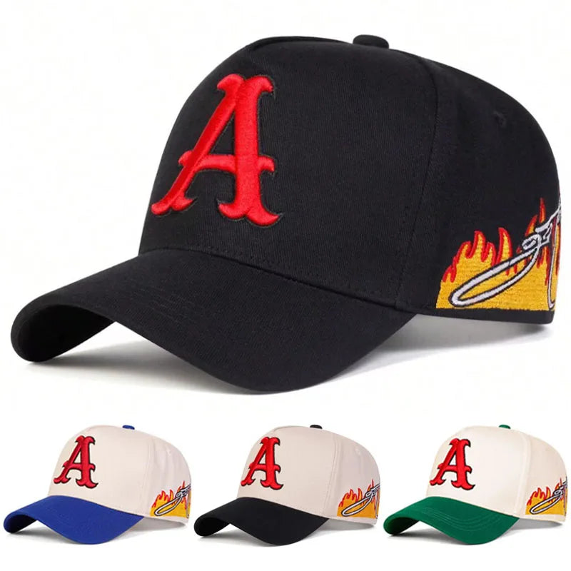 Creative Baseball Hat A Letter Embroidered Street HipHop