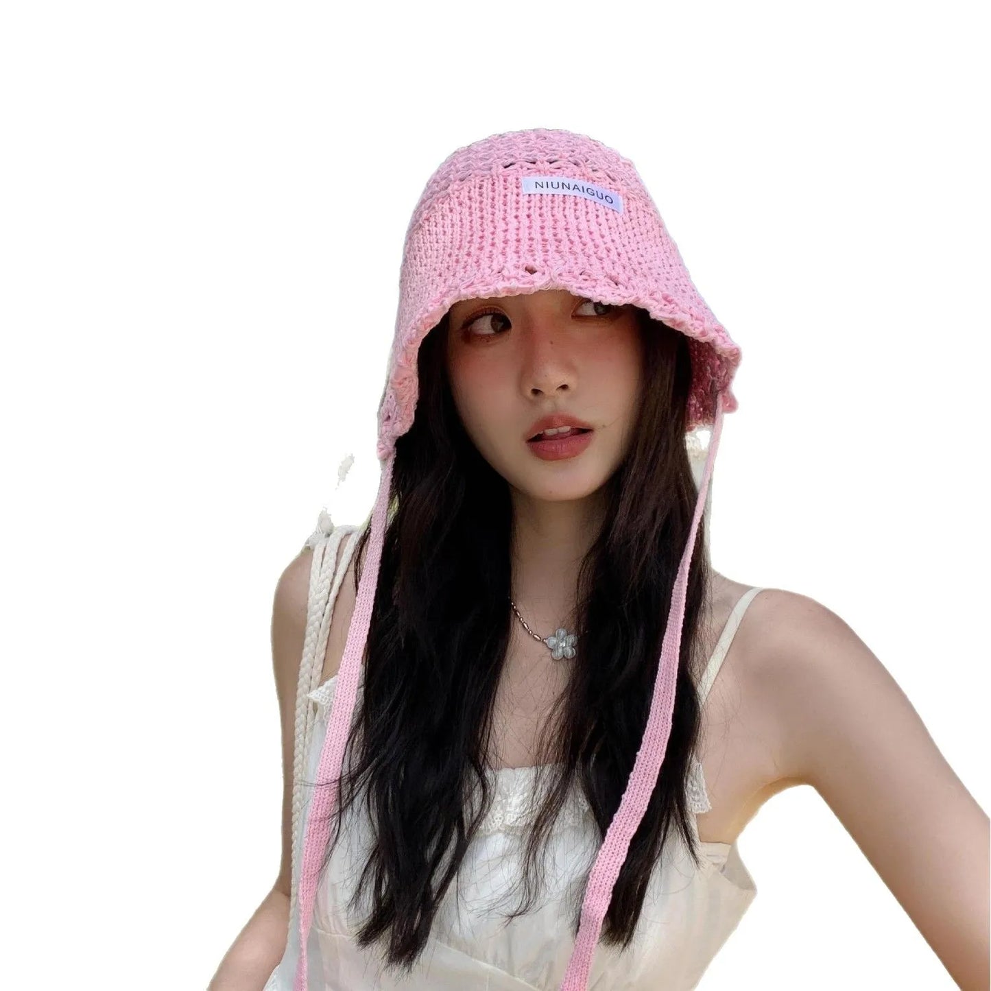 Women's Sun Hats Fashion Blue Cap Woven Fisherman's Hat