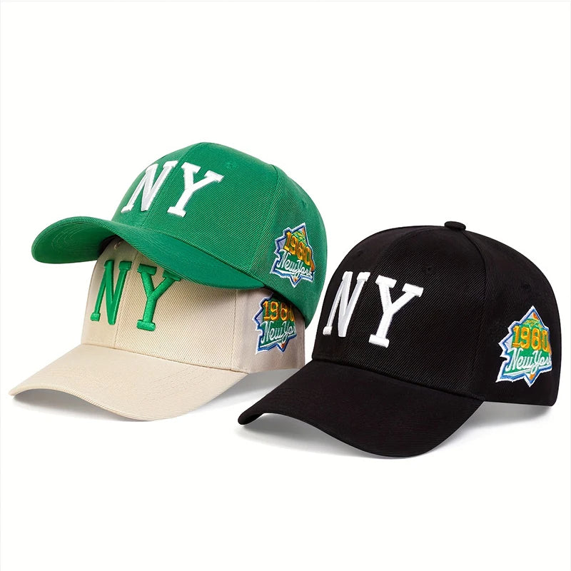 Unisex Letter Embroidery Baseball Caps Spring Autumn Outdoor