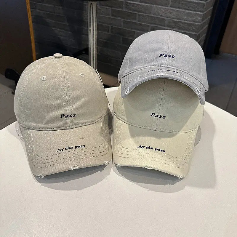 Letter Embroidered Baseball Cap For Women Spring Summer Outdoor Sunscreen Unisex Sports Casual Hat