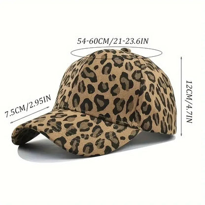 Unisex Light Panel Leopard Print Baseball Caps