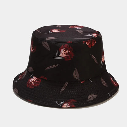 Fashion Plant Printing Pattern Fisherman Hat Spring and Summer