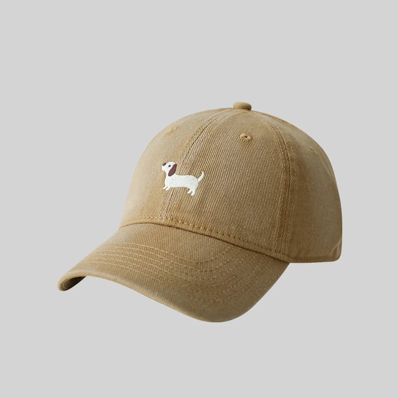 Dachshund Embroidery Baseball Hat Sunscreen Fashion Outdoor Hat Suitable for Men and Women