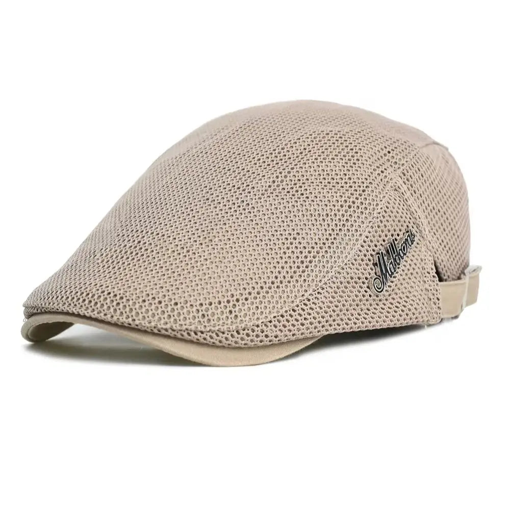 Spring Summer Breathable Mesh Newsboy Caps Men Woman