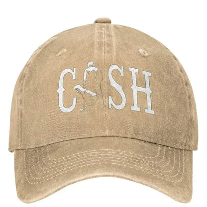 Vintage Cash Walking Outside Musician Baseball Caps