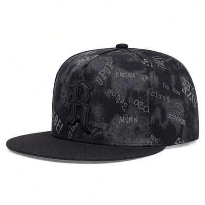 2026 New Fashion Baseball Hat R Graffiti Embroidery Hip Hop Skateboarding Hat